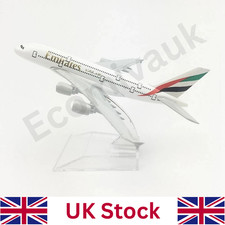 16CM Emirates A380 Die Cast Metal Desk Aircraft Plane Model Stand UK