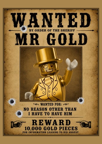Gold lego figure - mr,