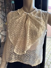 Vintage 1930’s Lace Ruffled Sheer Blouse