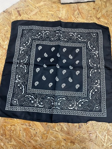 Black bandana paisley - bandana, pattern
