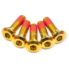 5x Kawasaki Ninja ZX9R 94-97 Gold Titanium Rear Disc Rotor Bolts Thread-lock