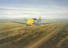 Knight of the Sky by Gerald Coulson aviation art signed by Luftwaffe Bf109 Aces