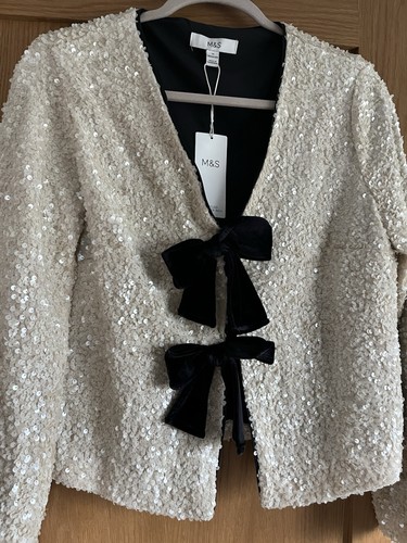 Sequin jacket cardigan - m&s,