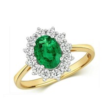Real Emerald and Diamond Ring