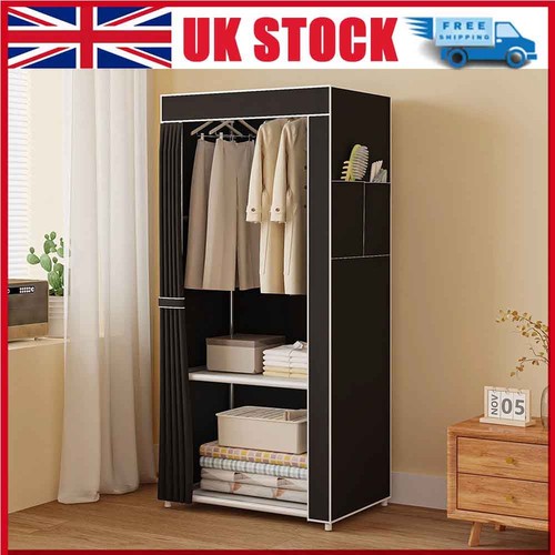 Large fabric canvas wardrobe - large,