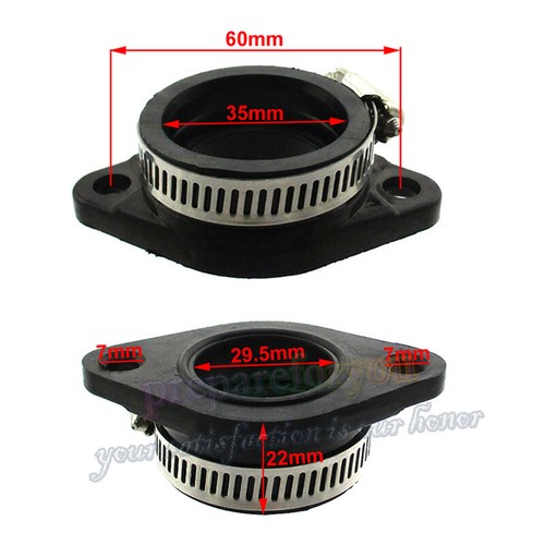 Carb rubber flange adapter - rubber,