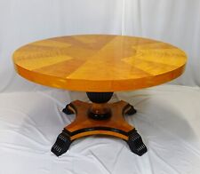 Antique Style Biedermeier Burr Wood Coffee Table Lamp Centre Occasional Ebonised