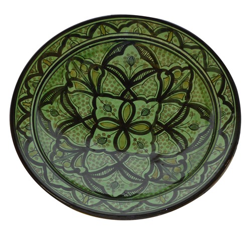 Moroccan ceramic plate - ceramic,