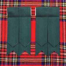 CC Men's Kilt Sock Flashes Bottle Green/Highland Kilt Hose Flashes/kilt Flashes