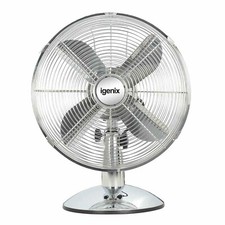 12" Chrome Desk Fan 3 Speed