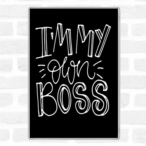 Black white own - white, boss