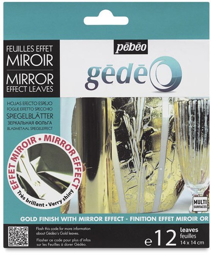 Gedeo gold coloured mirror - gold,