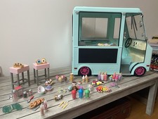 Our Generation Ice Cream Truck Blue with All Accessories Included