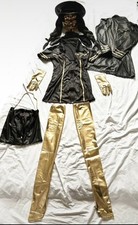 Black and gold wet look Air