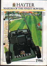1986 "HAYTER" Pedestrian Lawn Mower Range Brochure Leaflet
