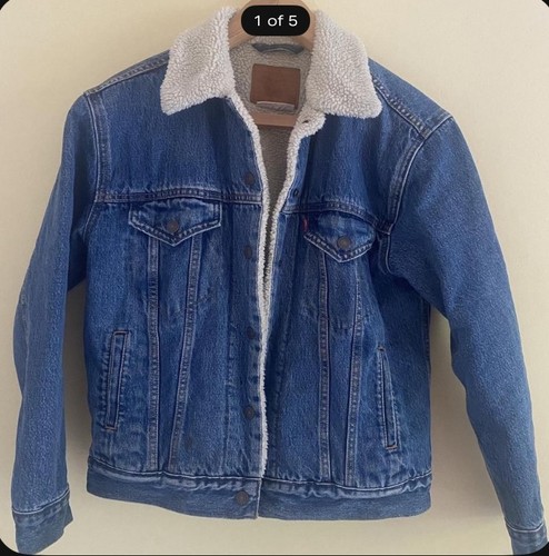 Levi blue denim sherpa - denim, lined