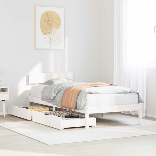 Bed frame white 90x190 - white, cm