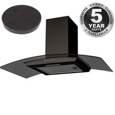 SIA CGHS90BL 90cm Black Smoked