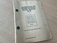 1966 POST OFFICE DRIVERS MOTOR VEHICLES INSTRUCTIONS BOOKLET