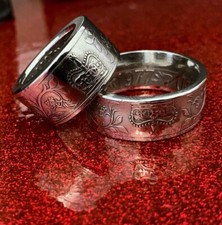 1977 Silver Jubilee  Commemorative Crown Coin Ring