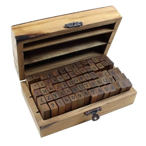 70pcs wooden box stamp - 70pcs,