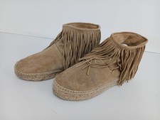 Ladies Women Brown Suede