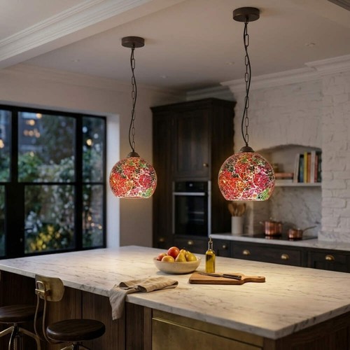 Vintage mosaic globe - globe, ceiling