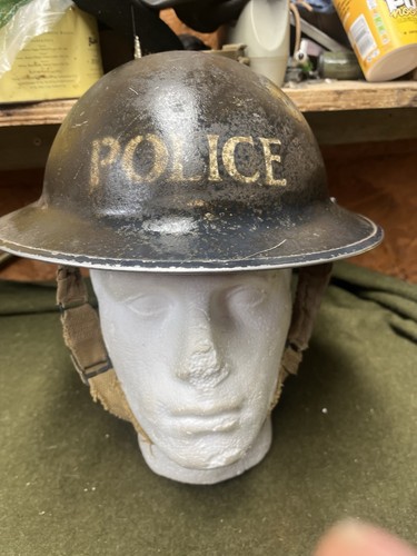 British ww2 police helmet - british,