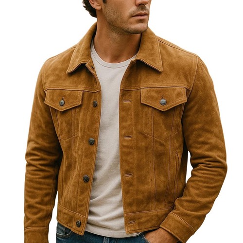 Men vintage brown moto - brown,