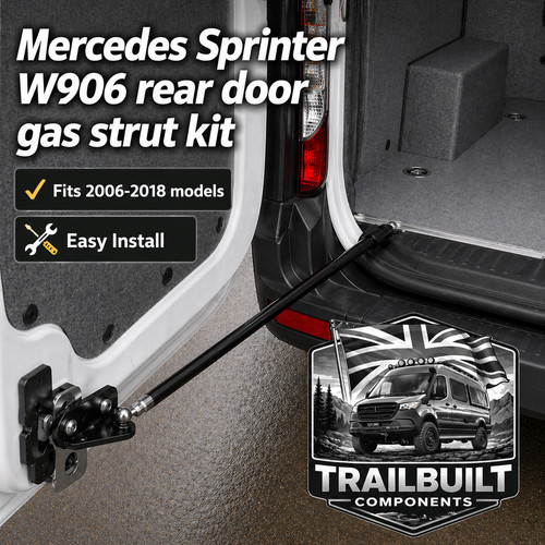 Rear door opening gas strut - opening,