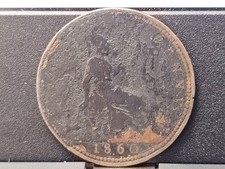 1860 penny victoria Beaded