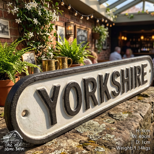 Yorkshire cast iron sign - yorkshire,
