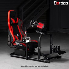 Dardoo Racing Simulator Cockpit With Seat Steering Wheel Stand Fit Logitech G920