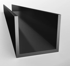 U Profile Section Edge Protection Trim White + Black PVC 1 Metre Lengths