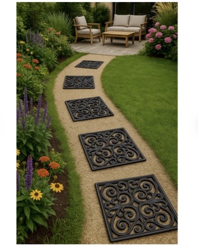 Square shape rubber step - square,