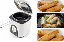Deep Fat Fryer 1L Mini Compact Small Kitchen Basket Fish & Chips Frying
