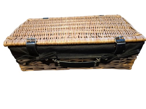 Vintage woven wicker picnic - vintage,