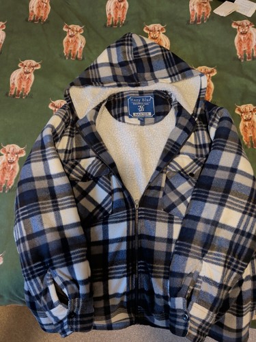 Hazy blue hooded lumberjack - blue,