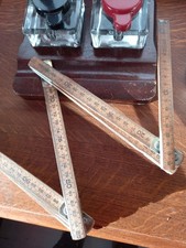 Vintage Wooden Folding Ruler