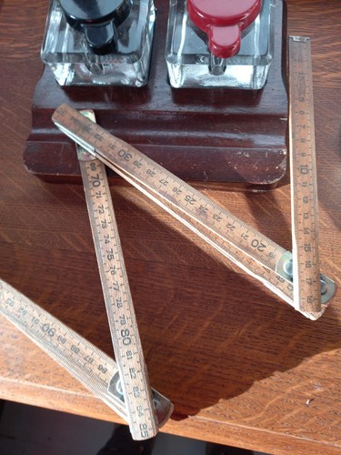 Vintage wooden folding ruler - vintage,
