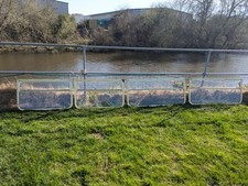 2 X Pairs Top Hopper Narrowboat Window - Gold 4 Windows In Total 