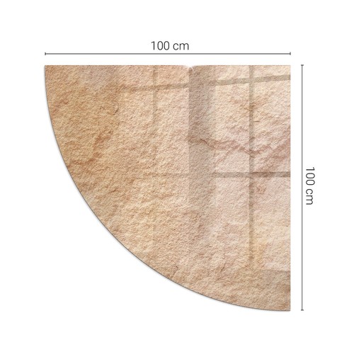 Glass hearth mat for log - hearth,