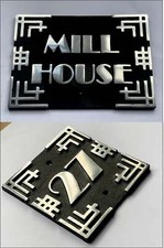 Metal House Sign Art Deco