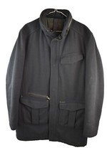 J C RAGS Black Overcoat size L
