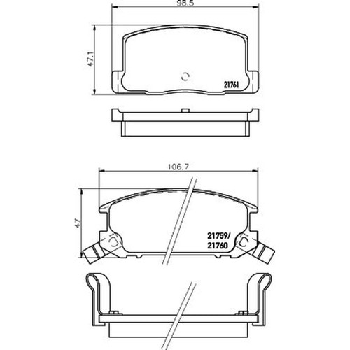 Don rear brake - don, set