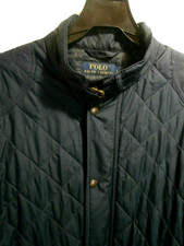 MENS POLO RALPH LAUREN JACKET QUILTED LIGHTWEIGHT NAVY SIZE L , 42"chest / Short