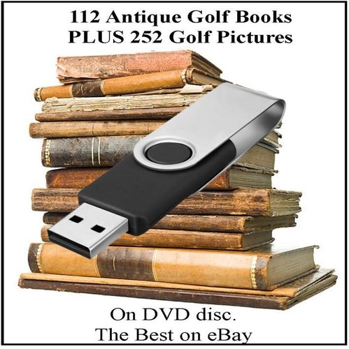 112 antique golfing books - golfing,