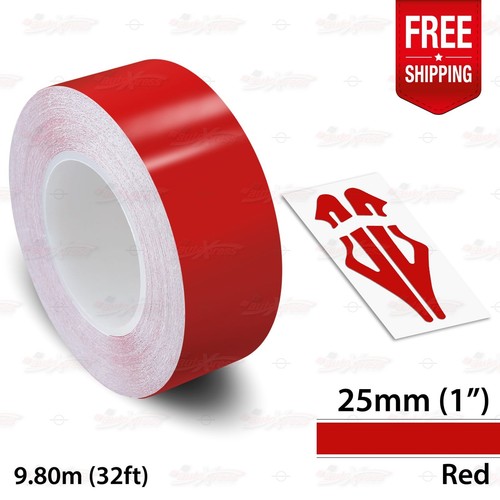 Red 25mm roll pin stripe - pin,