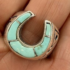Zuni Horseshoe Turquoise Men's