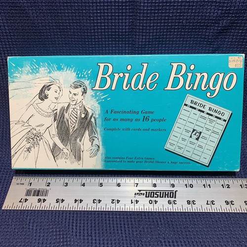Vintage 1957 bride bingo board - 1957,